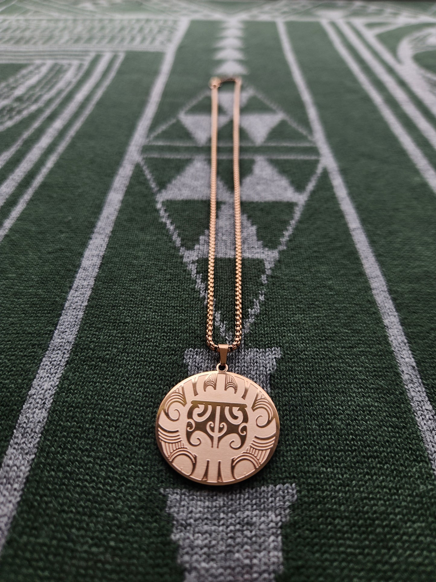 Moko Kauae Necklace (Rose Gold)