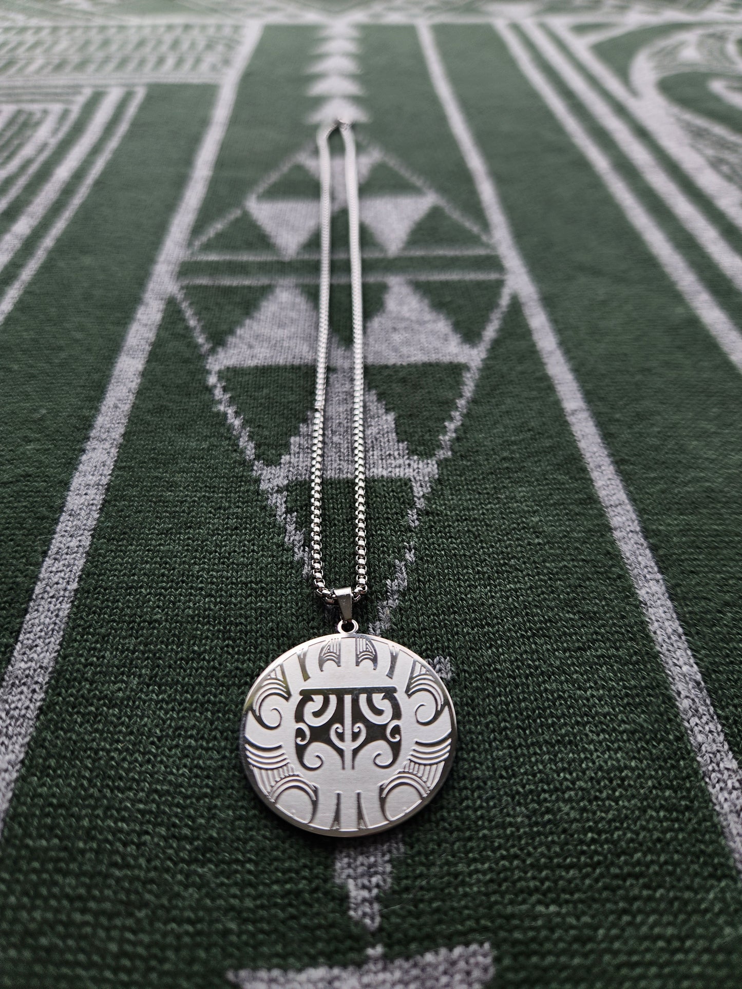 Moko Kauae Necklace (Silver)